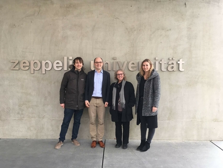 from left: Dr Matthias Sohn, Prof Dr Lars Hornuf, Prof Dr Carmen Tanner, Diana Stimmler
