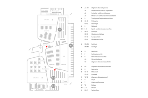 Leitsystem der Bibliothek der Zeppelin Universität