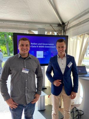 Jens Gessler und Christian Metzner (htw saar) präsentieren die Projektergebnisse