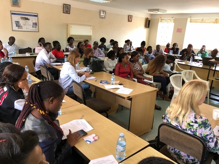 The members of the Transcultural Research Group presented their projects to around 60 Ugandan researchers and students.