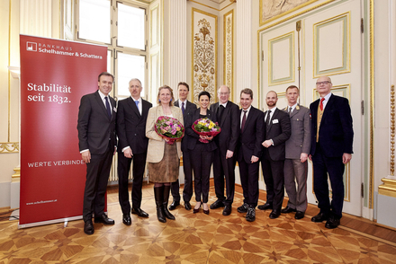 Dr Ramona Kordesch (fifth from left) among her co-panelists on March 9th in Vienna