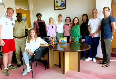 Visit of the office of Dr Agnes Atim Apea (forth from left) at the Ministry of Local Government.