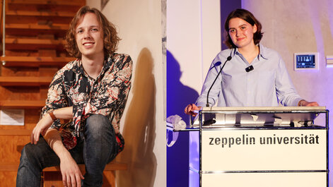 Arved Friese und Lisa Montigel haben das Event Stunde Null im Namen der Studierendenschaft der ZU organisiert.