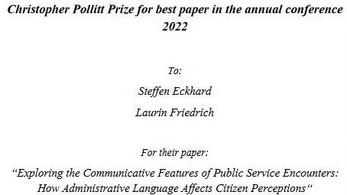 Christopher-Politt-Preis für bestes Konferenzpapier