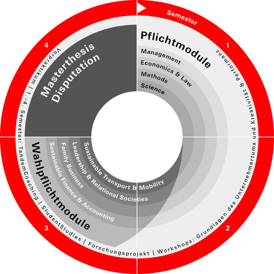 Studienstruktur des MA-Studienprogramms GEMA