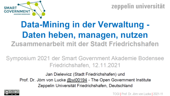 Data Mining in der Verwaltung der Stadt Friedrichshafen