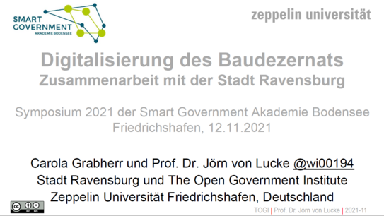 Digitalisierung des Baudezernats in Ravensburg