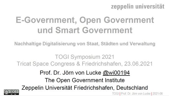 Jörn von Lucke: E-Government, Open Government und Smart Government