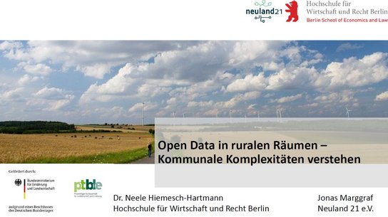 Hiemesch-Hartmann, Marggraf: Open Data in ruralen Räumen