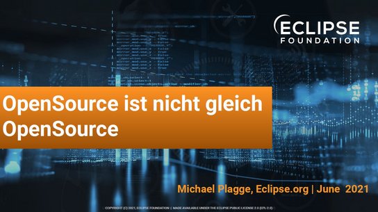 Michael Plagge: OpenSource ist nicht gleich OpenSource