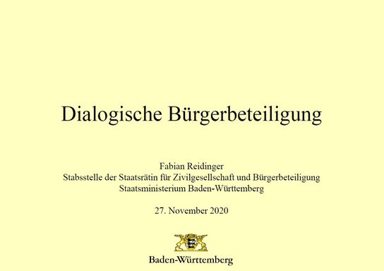 Dialogische Bürgerbeteiligung