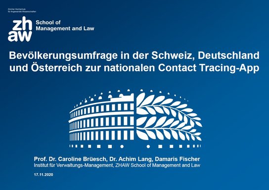 Bevölkerungsumfrage zur Contact Tracing-App