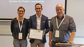 Best Young Researcher Paper Award 2019 für Paper des Lehrstuhls für Public Management &amp; Public Policy