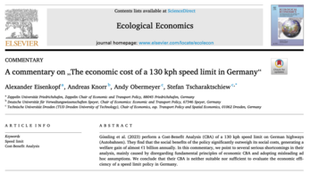 Kommentar von Prof. Eisenkopf im Journal Ecological Economics