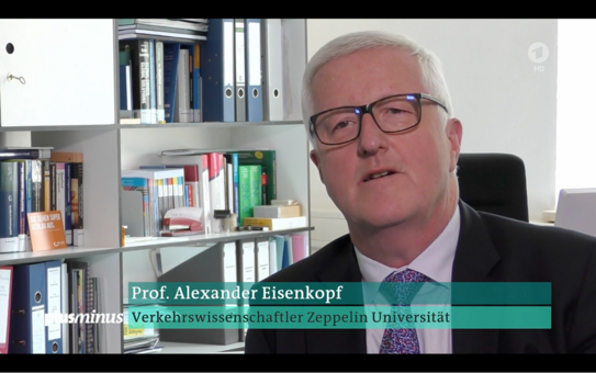 Prof. Dr. Alexander Eisenkopf in ARD plusminus